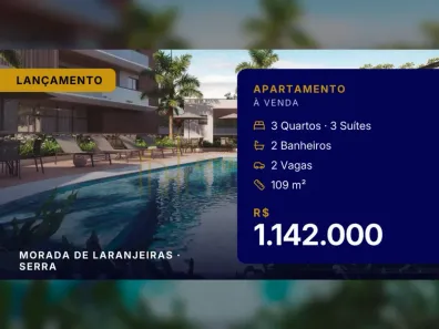 Apartamento com 3 Quartos à venda, 109m² no Morada de Laranjeiras, Serra