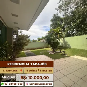 Apartamento com 4 Quartos para alugar, 200m² no Tarumã, Manaus