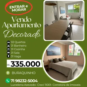 Apartamento com 2 Quartos à venda, 52m² no Buraquinho, Lauro de Freitas