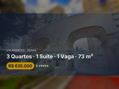 Apartamento com 3 Quartos à venda, 73m² no Valparaíso, Serra