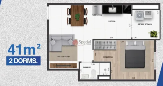 Apartamento com 1 Quarto à venda, 41m² no Penha de França, São Paulo