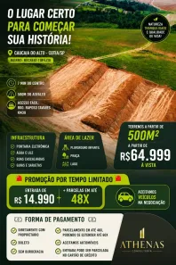 Lote/Terreno à venda, 500m² no Jardim São Luiz (Caucaia do Alto), Cotia
