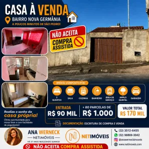 Casa com 2 Quartos à venda, 70m² no Monte Castelo, Juiz de Fora