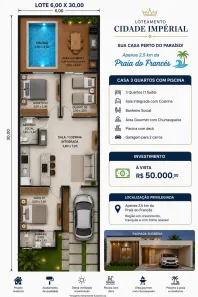 Lote/Terreno à venda, 180m² no pedras, Marechal Deodoro