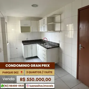 Apartamento com 3 Quartos à venda, 87m² no Parque 10 de Novembro, Manaus