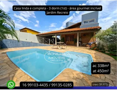Casa com 3 Quartos à venda, 338m² no Jardim Recreio, Ribeirão Preto