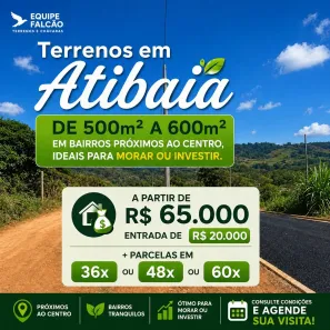 Lote/Terreno à venda, 600m² no Portão, Atibaia