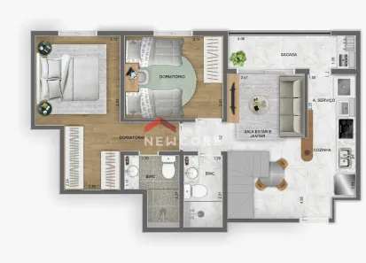 Apartamento com 2 Quartos à venda, 121m² no Nova Petrópolis, São Bernardo do Campo