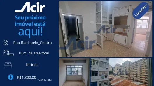Apartamento com 1 Quarto para alugar, 17m² no Centro, Rio de Janeiro