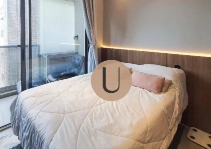 Apartamento com 1 Quarto para alugar, 27m² no Moema, São Paulo