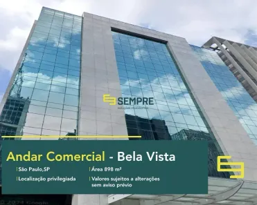 Sala Comercial para alugar, 898m² no Bela Vista, São Paulo