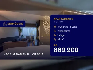 Apartamento com 3 Quartos à venda, 89m² no Jardim Camburi, Vitória