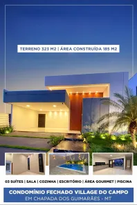 Casa de Condomínio com 3 Quartos à venda, 190m² no Chapada dos Guimarães, Chapada dos Guimarães