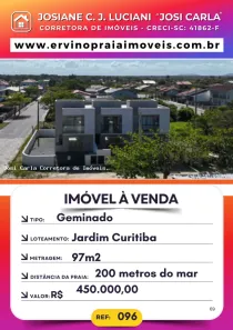 Casa com 3 Quartos à venda, 97m² no Praia do Ervino, São Francisco do Sul