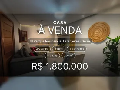 Casa com 3 Quartos à venda, 250m² no Parque Residencial Laranjeiras, Serra