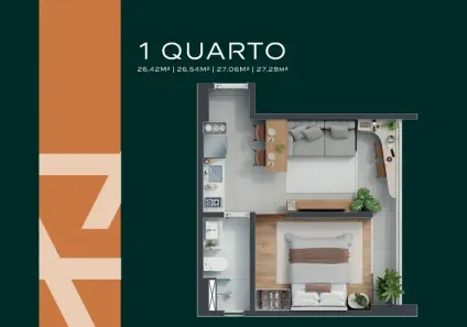 Apartamento com 1 Quarto à venda, 24m² no Boa Viagem, Recife