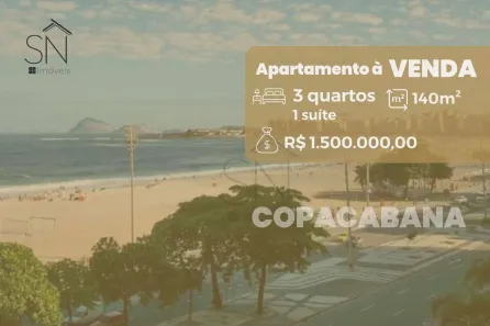 Apartamento com 3 Quartos à venda, 140m² no Copacabana, Rio de Janeiro