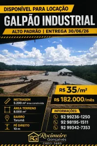 Galpão/Depósito/Armazém para alugar, 5200m² no Tarumã, Manaus