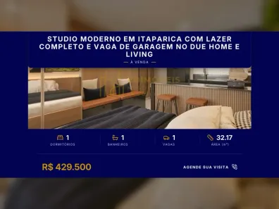 Apartamento com 1 Quarto à venda, 32m² no Coqueiral de Itaparica, Vila Velha