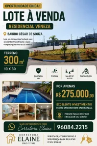 Lote/Terreno à venda, 300m² no Cézar de Souza, Mogi das Cruzes