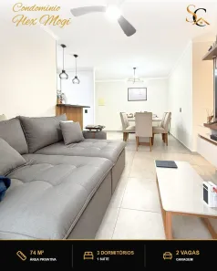 Apartamento com 3 Quartos à venda, 74m² no Vila Mogilar, Mogi das Cruzes