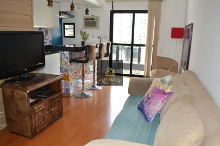 Flat com 1 Quarto para alugar, 52m² no Moema, São Paulo