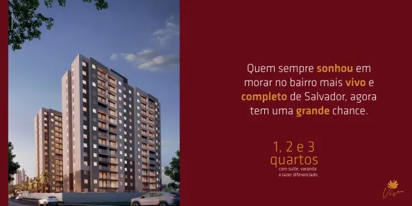 Apartamento com 3 Quartos à venda, 61m² no Rio Vermelho, Salvador