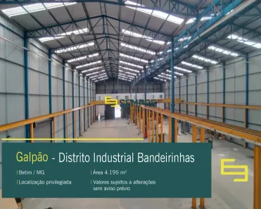 Galpão/Depósito/Armazém para alugar, 4195m² no Distrito Industrial Bandeirinhas, Betim