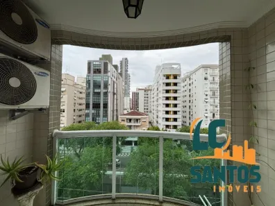Apartamento com 3 Quartos para venda ou aluguel, 144m² no Gonzaga, Santos