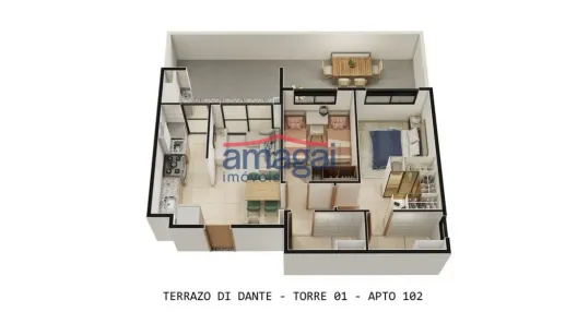 Apartamento com 2 Quartos à venda, 20m² no Palmeiras de São José, São José dos Campos