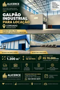 Galpão/Depósito/Armazém para alugar, 1200m² no Coroado, Manaus