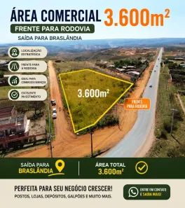 Lote/Terreno à venda, 3600m² no Jardim Brasília II, Águas Lindas de Goiás
