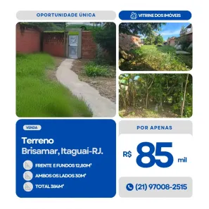 Lote/Terreno à venda, 384m² no Brisa Mar, Itaguaí