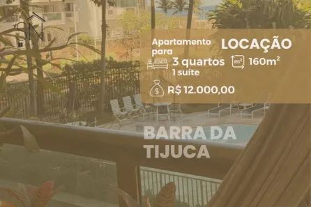 Apartamento com 3 Quartos para alugar, 160m² no Barra da Tijuca, Rio de Janeiro
