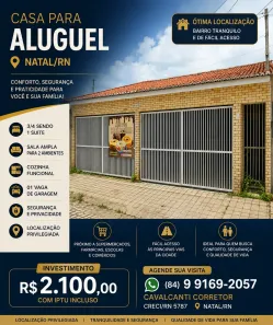 Casa com 4 Quartos para alugar, 148m² no Neópolis, Natal