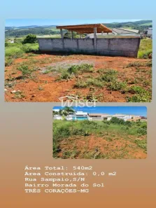 Lote/Terreno à venda, 540m² no Morada do Sol, Três Corações