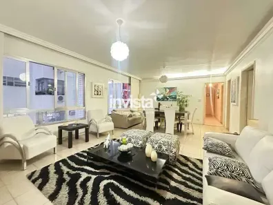 Apartamento com 3 Quartos para alugar, 123m² no Gonzaga, Santos