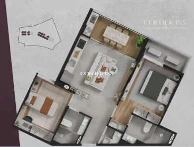 Apartamento com 2 Quartos à venda, 59m² no Santo Agostinho, Cabo de Santo Agostinho
