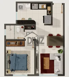 Apartamento com 1 Quarto à venda, 36m² no Sagrada Família, Belo Horizonte