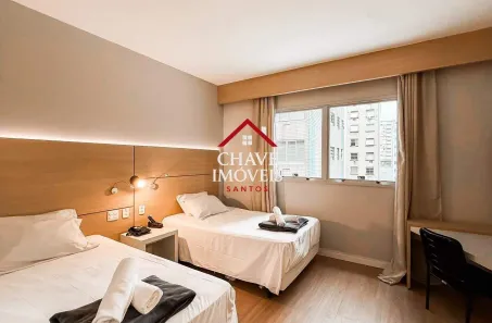 Flat com 1 Quarto à venda, 24m² no Pompéia, Santos