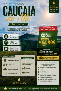 Lote/Terreno à venda, 500m² no Recreio Topázio (Caucaia do Alto), Cotia