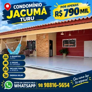 Casa de Condomínio com 3 Quartos à venda, 255m² no Turu, São Luís