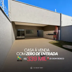 Casa com 2 Quartos à venda, 108m² no Jardim Dom Bosco, Aparecida de Goiânia