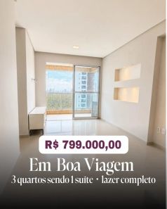 Apartamento com 3 Quartos à venda, 65m² no Boa Viagem, Recife