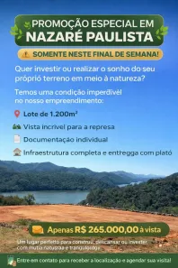 Lote/Terreno à venda, 1200m² no Centro, Guararema