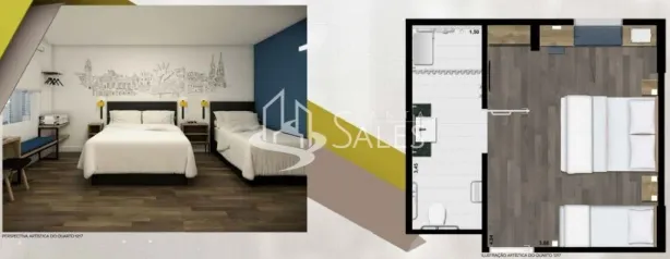 Apartamento com 1 Quarto à venda, 25m² no Centro, São Paulo