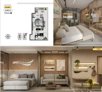 Apartamento com 1 Quarto à venda, 34m² no Praia da Costa, Vila Velha