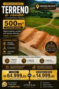 Lote/Terreno à venda, 500m² no Centro (Caucaia do Alto), Cotia