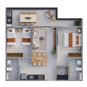 Apartamento com 2 Quartos à venda, 60m² no Tamandaré, Praia de Tamandaré