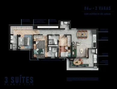 Apartamento com 3 Quartos à venda, 86m² no Green Valley Alphaville, Barueri
